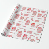 Patroon voor geblindeerde vis cadeaupapier (Uitgerold)