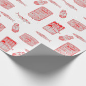 Patroon voor geblindeerde vis cadeaupapier (Hoek)