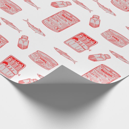 Patroon voor geblindeerde vis cadeaupapier (Hoek)