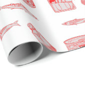 Patroon voor geblindeerde vis cadeaupapier (Rol Hoek)