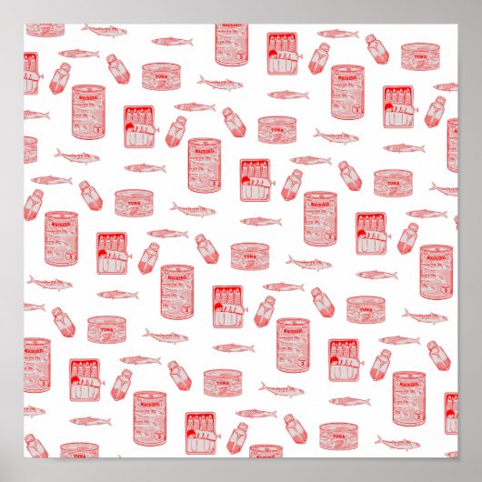 Patroon voor geblindeerde vis poster (Voorkant)