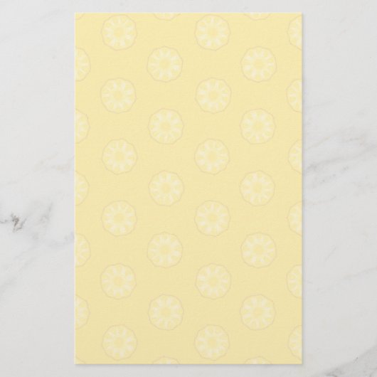 Patroon voor geel ananasappel briefpapier (Voorkant)