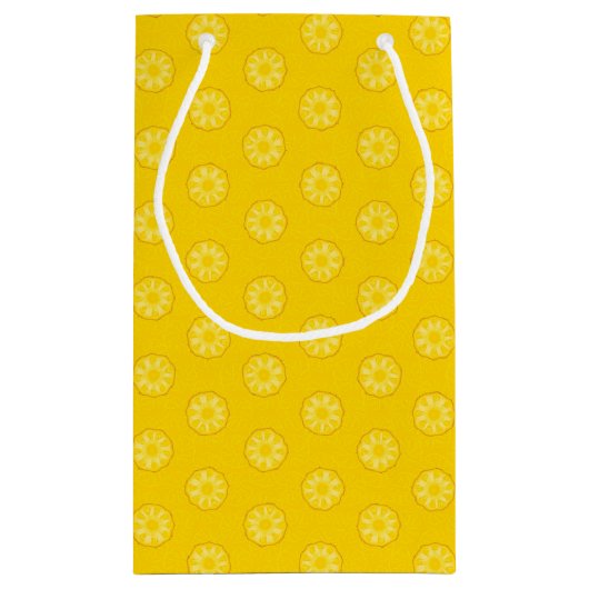 Patroon voor geel ananasappel klein cadeauzakje (Achterkant)