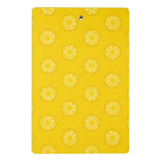 Patroon voor geel ananasappel mini klembord (Achterkant)