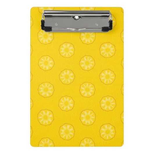 Patroon voor geel ananasappel mini klembord (Voorkant)