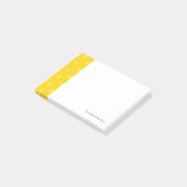 Patroon voor geel ananasappel post-it® notes (Schuin)