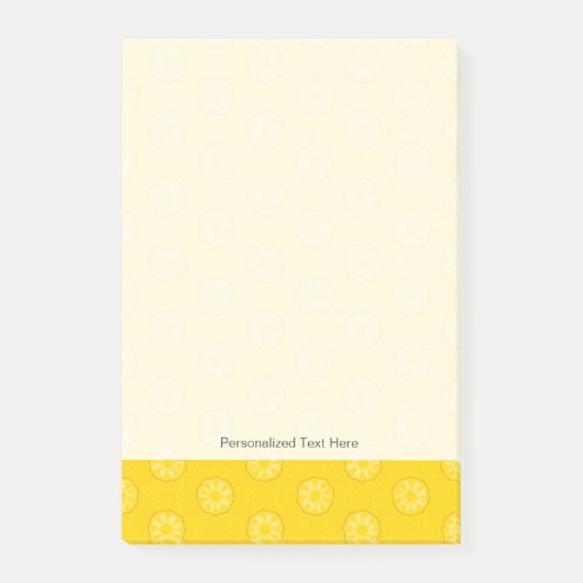 Patroon voor geel ananasappel post-it® notes (Voorkant)