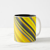 Patroon voor Geel en Grijs Tweekleurige Koffiemok (Voorkant rechts)