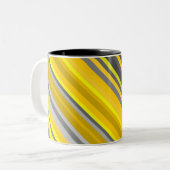 Patroon voor Geel en Grijs Tweekleurige Koffiemok (Voorkant links)