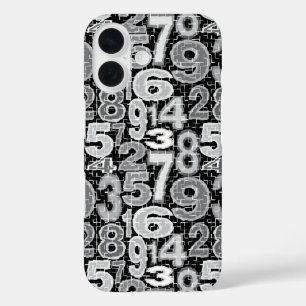 Patroon voor gefragmenteerde nummers iPhone 16 hoesje