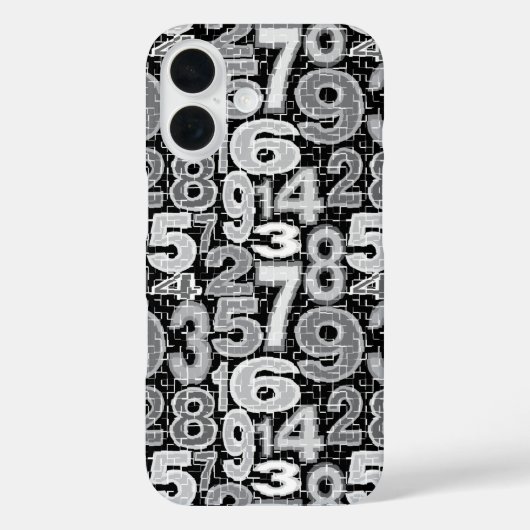 Patroon voor gefragmenteerde nummers Case-Mate iPhone case (Achterkant)