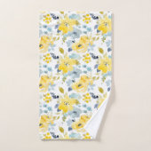 Patroon voor gele en blauwe Waterverf Bad Handdoek (Handdoek)