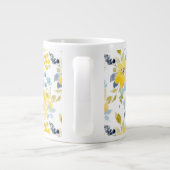 Patroon voor gele en blauwe Waterverf Grote Koffiekop (Achterkant)