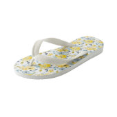 Patroon voor gele en blauwe Waterverf Kinder Teenslippers (Schuin)