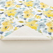 Patroon voor gele en blauwe Waterverf Sherpa Deken (3/4)