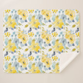 Patroon voor gele en blauwe Waterverf Sherpa Deken (Voorkant (horizontaal))