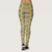 Patroon voor gele en grijze pols leggings (Achterkant)