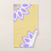 Patroon voor gele en lavender Flower Mandala Bad Handdoek (Handdoek)