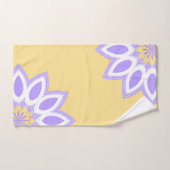 Patroon voor gele en lavender Flower Mandala Bad Handdoek (Handdoek)