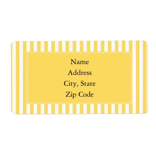 Patroon voor gele en witte strepen etiket (Voorkant)
