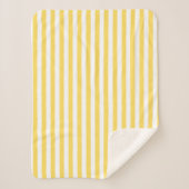 Patroon voor gele en witte strepen sherpa deken (Voorkant)