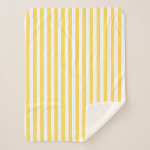 Patroon voor gele en witte strepen sherpa deken