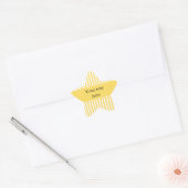 Patroon voor gele en witte strepen ster sticker (Envelop)