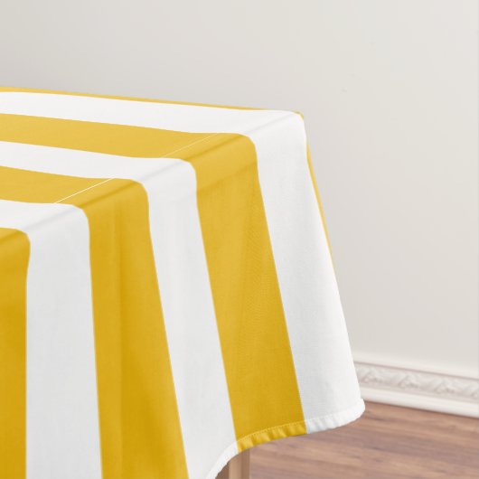 Patroon voor gele en witte strepen tafelkleed (Voorbeeld)