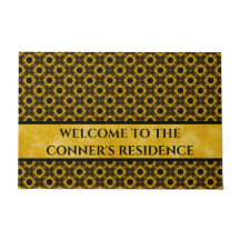 Patroon voor gele en zwarte bloemen