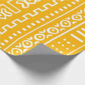 Patroon voor gele kleding cadeaupapier (Hoek)