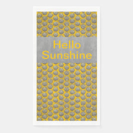 Patroon voor gele, zwarte en grijze poolpunten servet