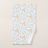 Patroon voor gemengde Waterverf wilde bloemen Bad Handdoek (Handdoek)