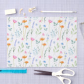 Patroon voor gemengde Waterverf wilde bloemen Tissuepapier (Craft)