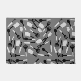 Patroon voor gereedschap koken deurmat