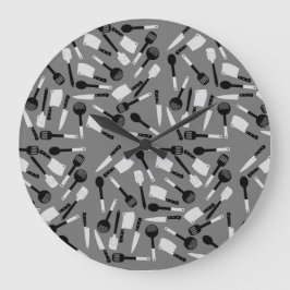 Patroon voor gereedschap koken grote klok