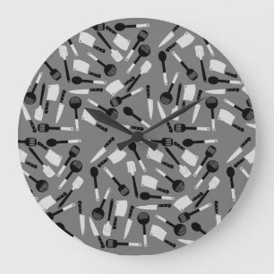 Patroon voor gereedschap koken grote klok