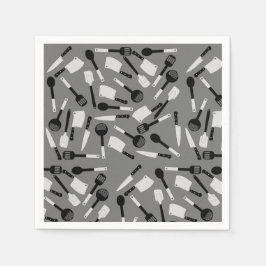 Patroon voor gereedschap koken servet