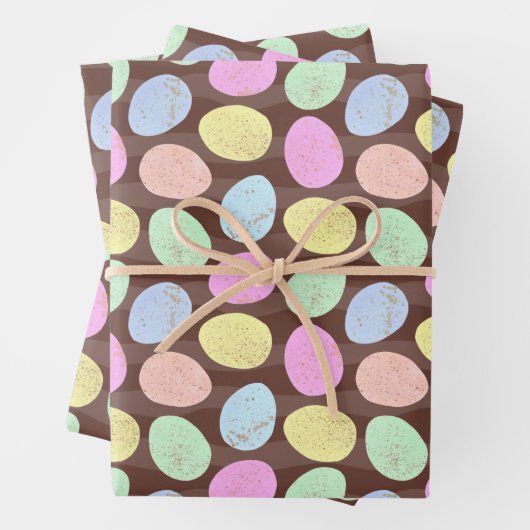 Patroon voor gespikkelde Snoepjes paaseieren Inpakpapier Vel (In situ)