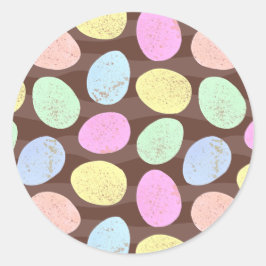 Patroon voor gespikkelde Snoepjes paaseieren Ronde Sticker