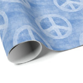 Patroon voor gevlekt blauw vredesbord cadeaupapier (Rol Hoek)