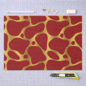 Patroon voor Gold en Red Giraffe Tissuepapier (Craft)