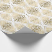 Patroon voor Gold- en White Lace-trappen Cadeaupapier (Hoek)