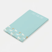 Patroon voor gouden en ivoren Engelse paarden Post-it® Notes (Schuin)