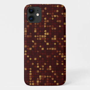 Patroon voor gouden en rode Stippen en vierkantjes Case-Mate iPhone Case