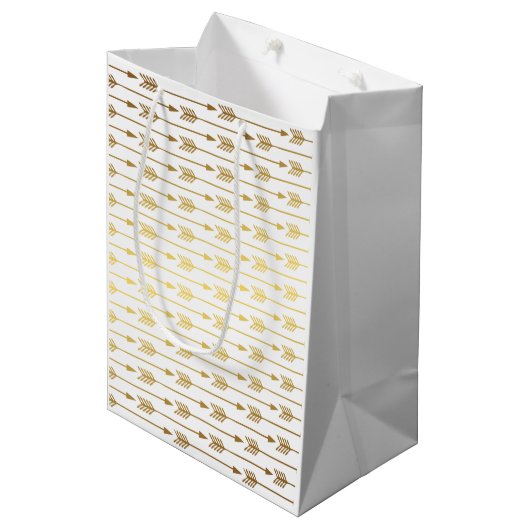 Patroon voor goudolierijgen medium cadeauzakje (Voorkant Gekanteld)