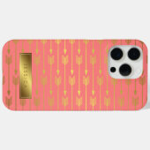 Patroon voor goudpijlen op koraal Case-Mate iPhone case (Achterkant (horizontaal))
