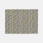 Patroon voor grijze en Faux Gold Arrows Fleece Deken (Voorkant (Horizontaal))