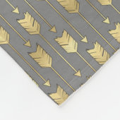 Patroon voor grijze en Faux Gold Arrows Fleece Deken (Hoek)