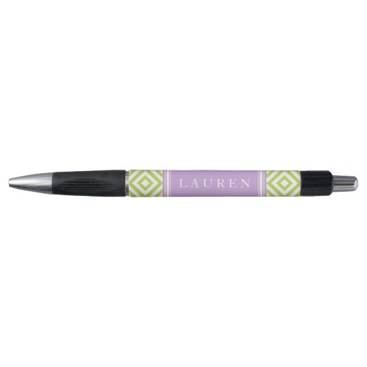 Patroon voor groene en lavender Diamonds Pen (Voorkant)