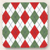 Patroon voor groene en rode Argyle Bier Onderzetter (Voorkant)